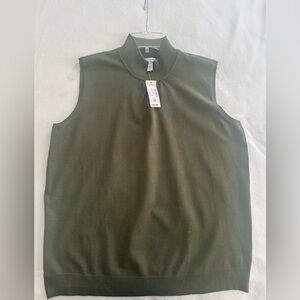 Olive Green Sleeveless Sweater - Brand New